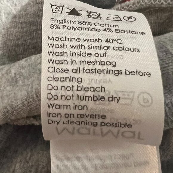 MarMar Red Logo Theos Sweatshirt Size 7 Crewneck  Grey Cotton Blend - Picture 6 of 7